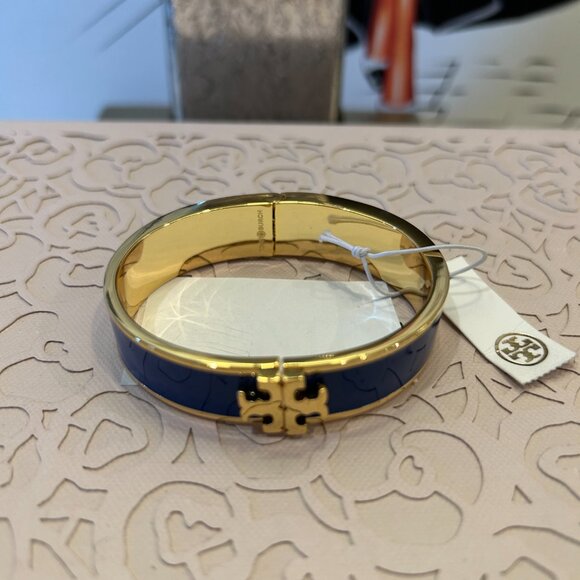 Tory Burch Kira Enamel Hinge Bracelet - Picture 2 of 4
